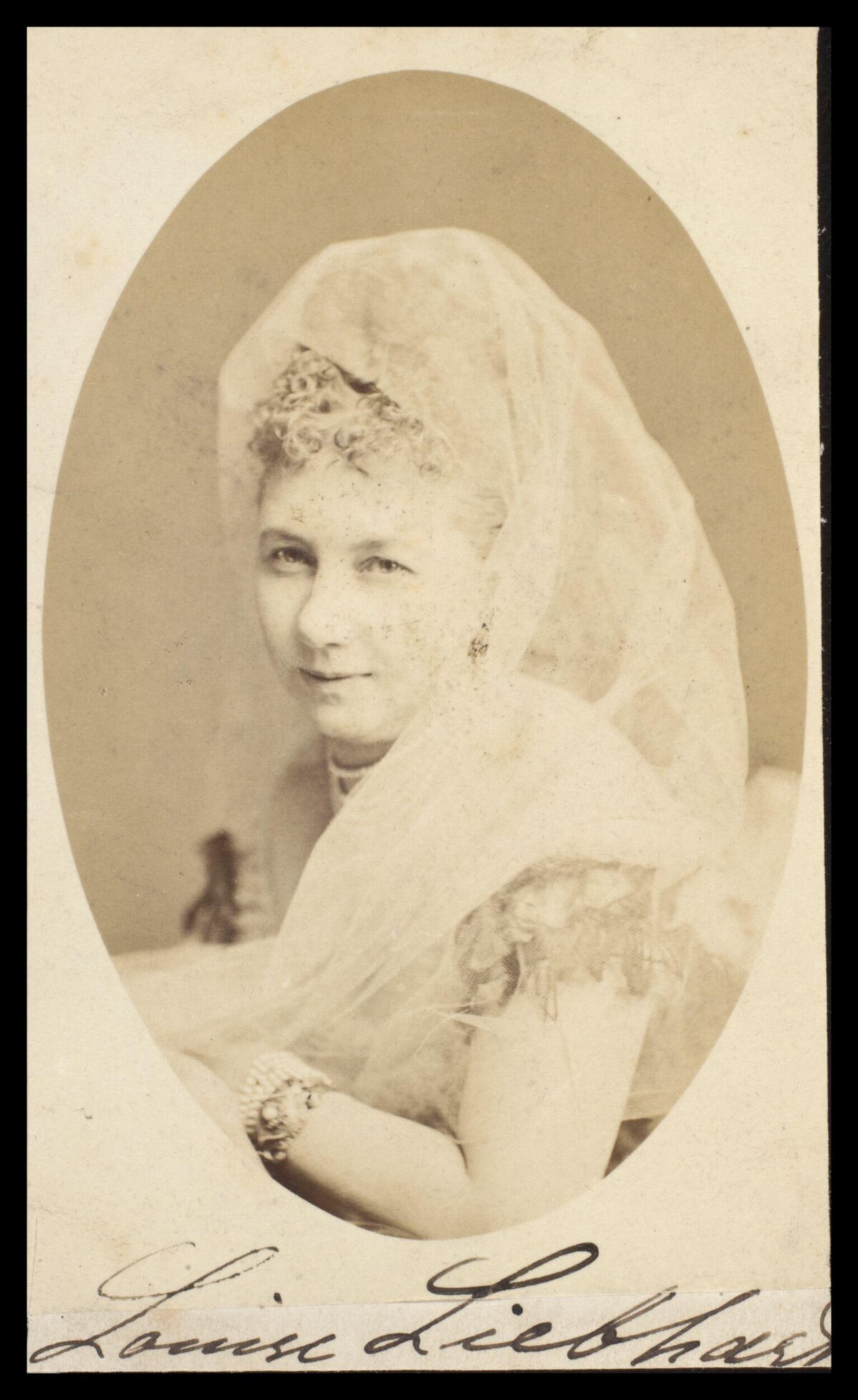 Signed Vintage Portrait of Louise Liebhardt