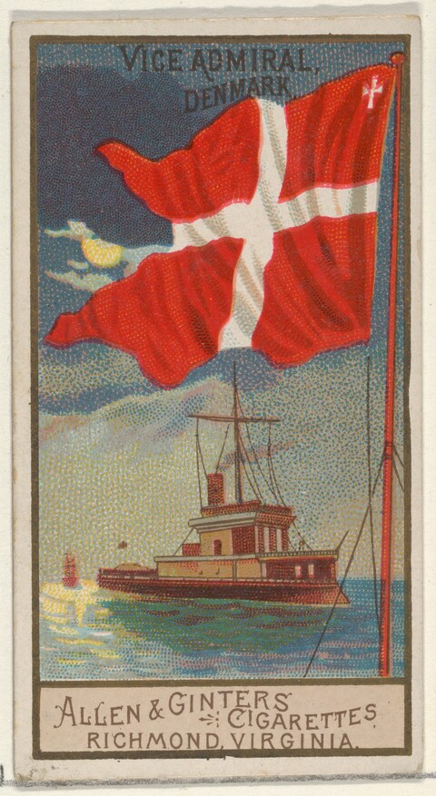 Danish Vice Admiral Flag Cigarette Card