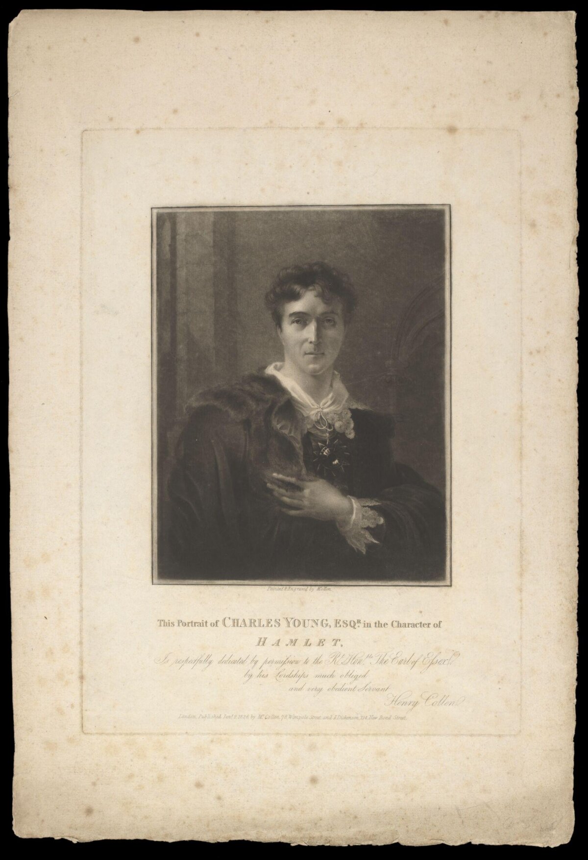Portrait of Charles Young as Hamlet
