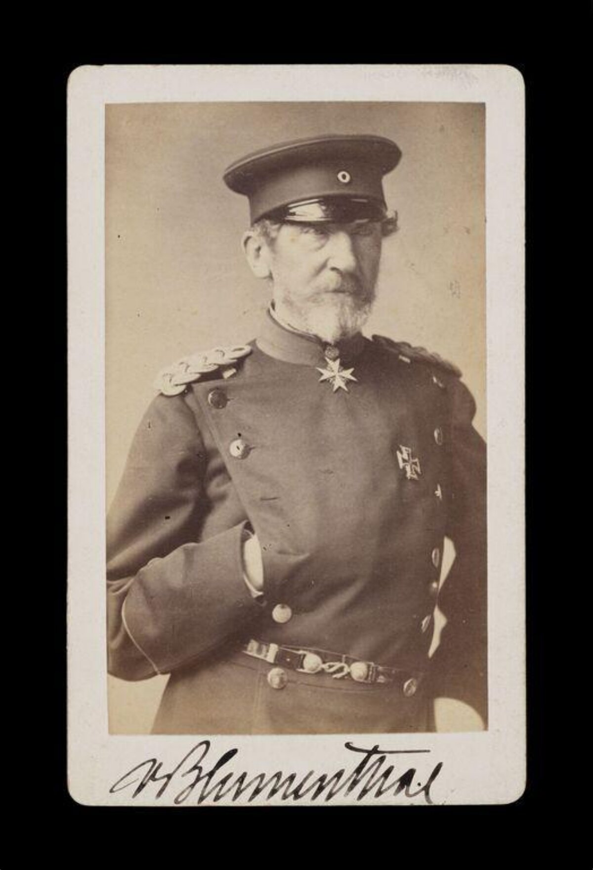 Signed Portrait of General Blumenthal