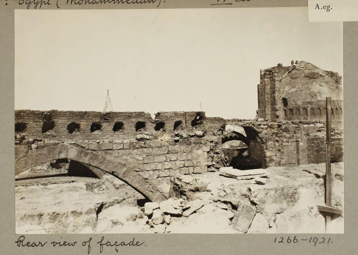Rear View of Egyptian Facade Ruins