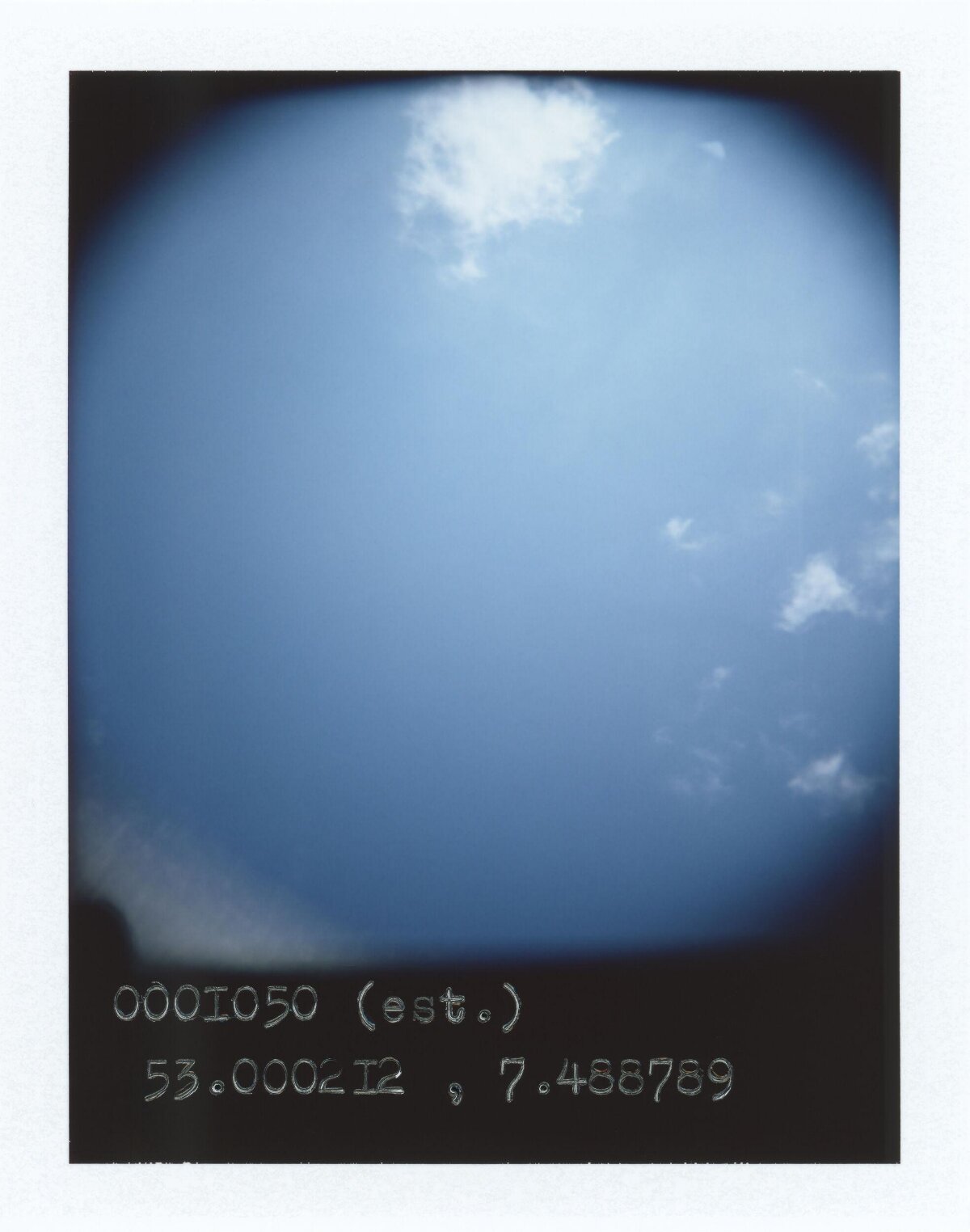Blue Sky with Coordinate Annotations