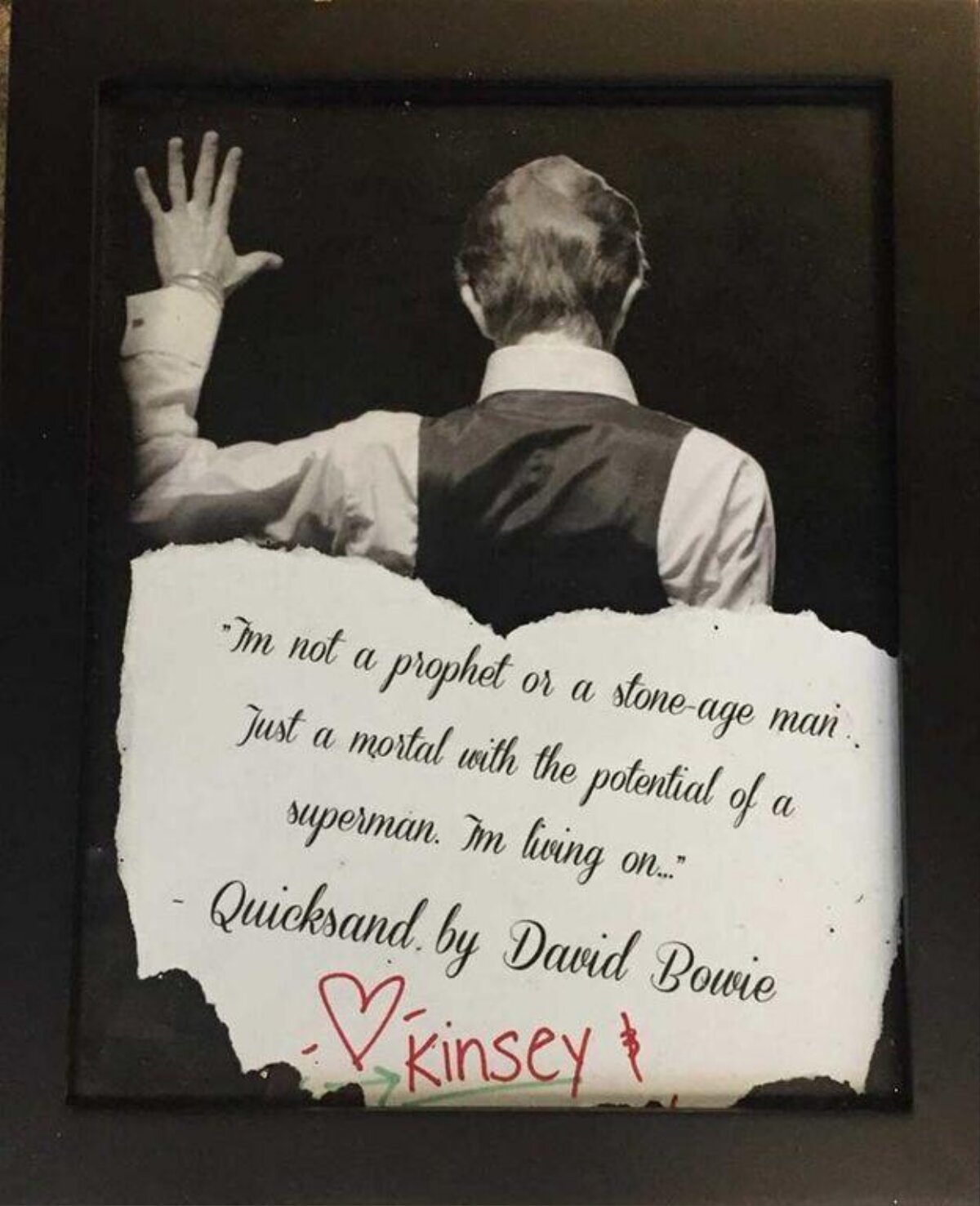 Framed David Bowie Quote Art