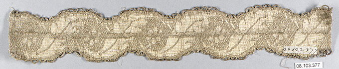 Antique Gold Woven Lace Trim Sample
