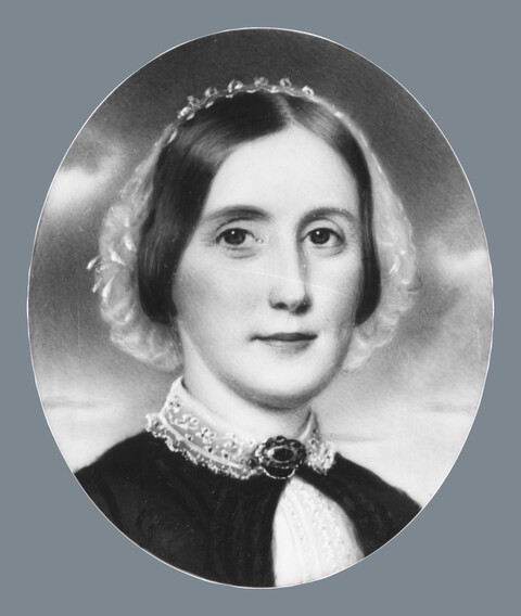 Oval Portrait of 19th Century Woman