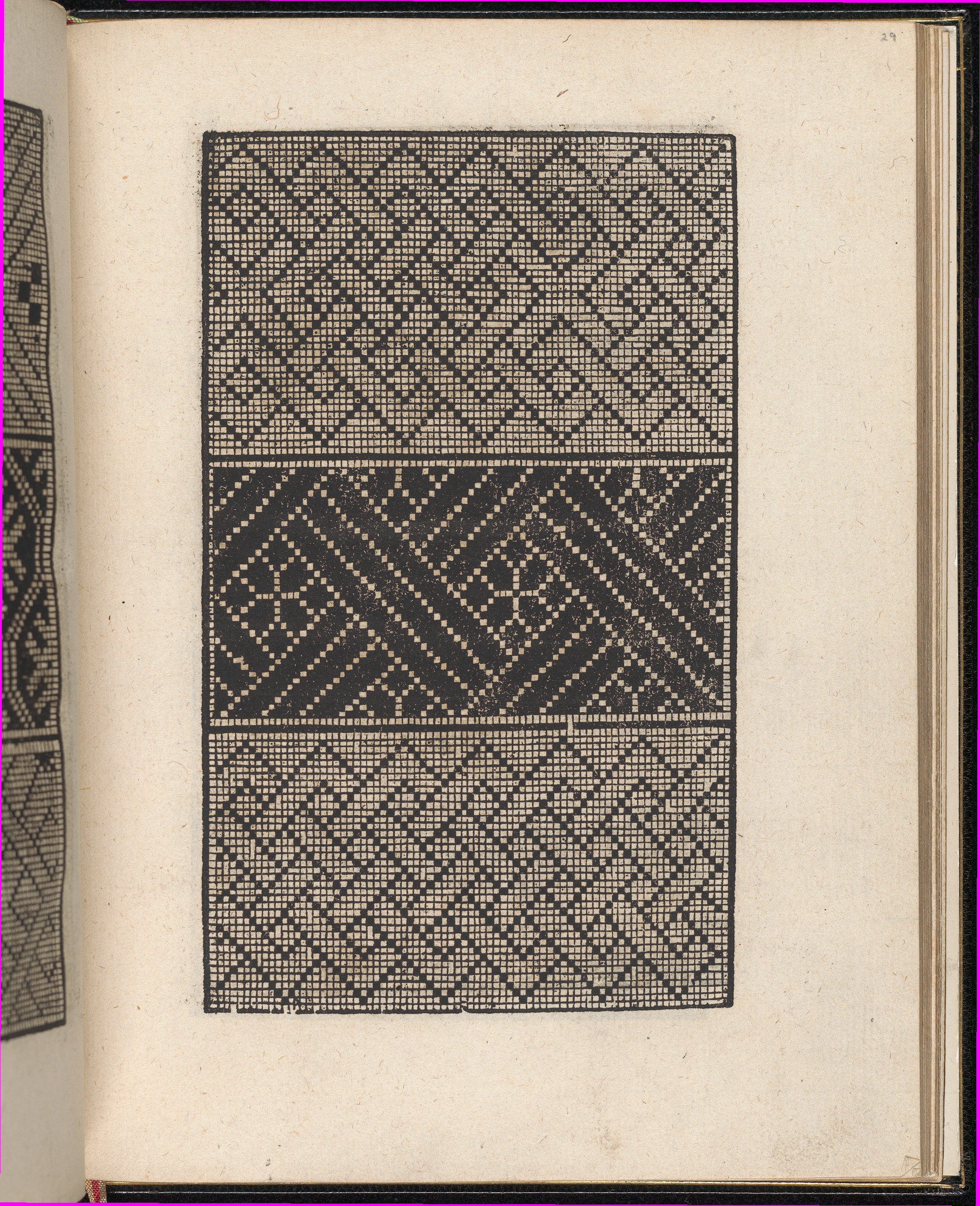 Antique Geometric Pattern Book Page