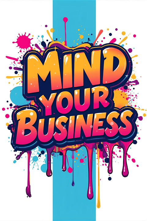 Mind Your Business Graffiti Art