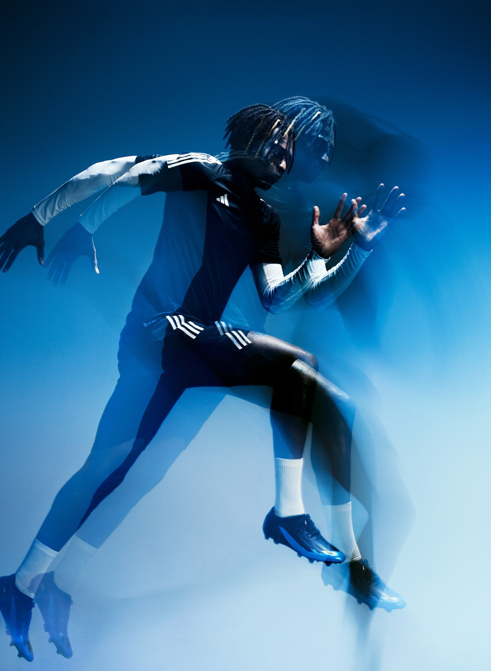 Football Athlete Sprinting in Motion