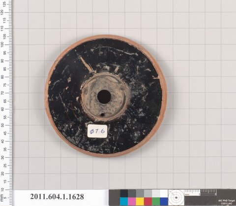 Ancient Black Glazed Pottery Base Fragment