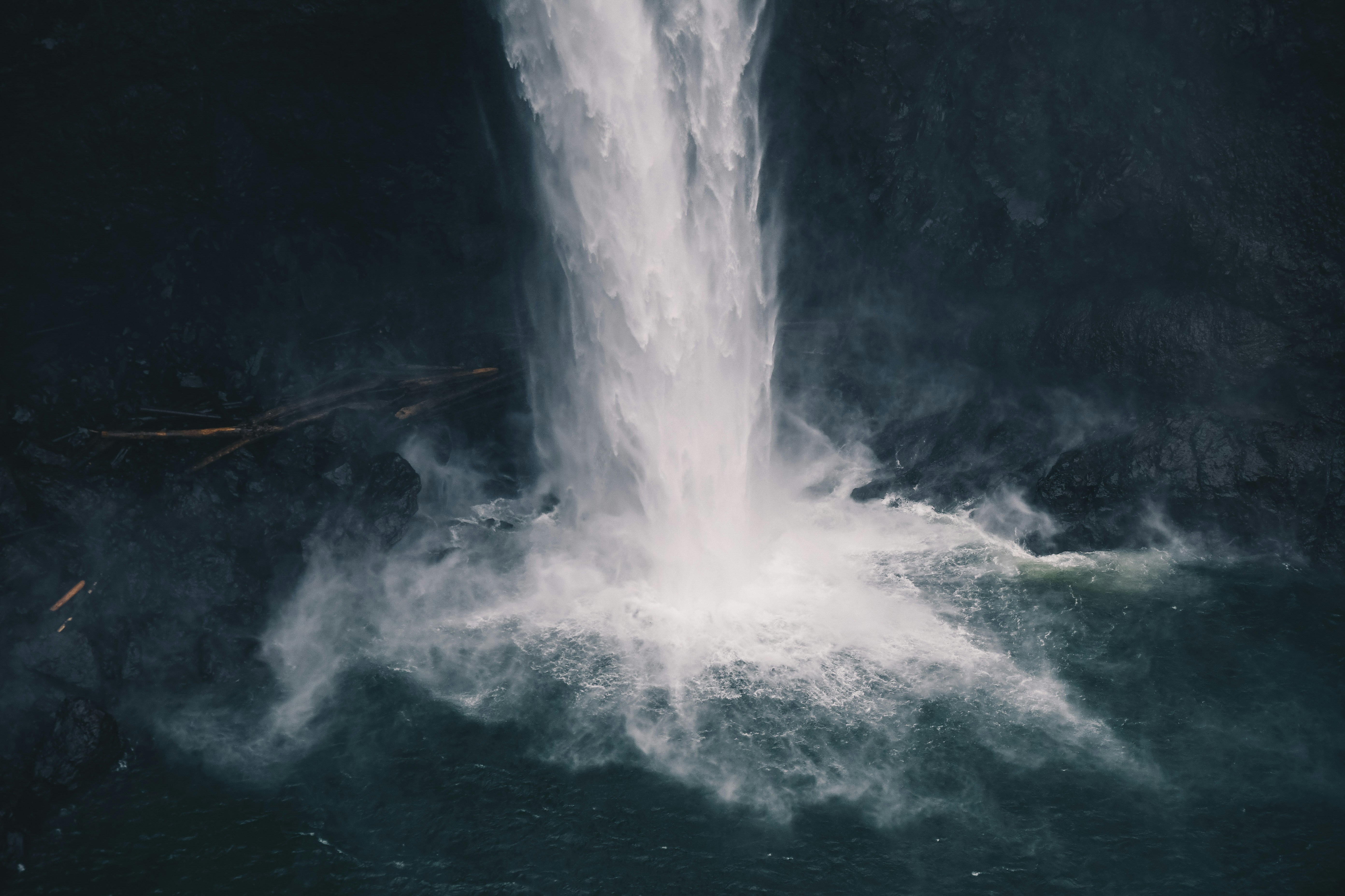 Waterfall Falling Into Pool