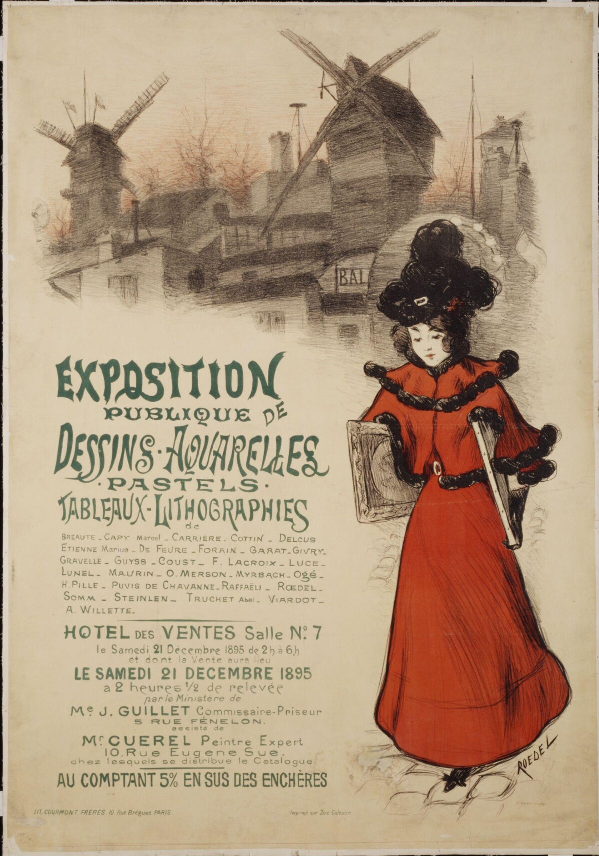 1895 French Art Exposition Poster