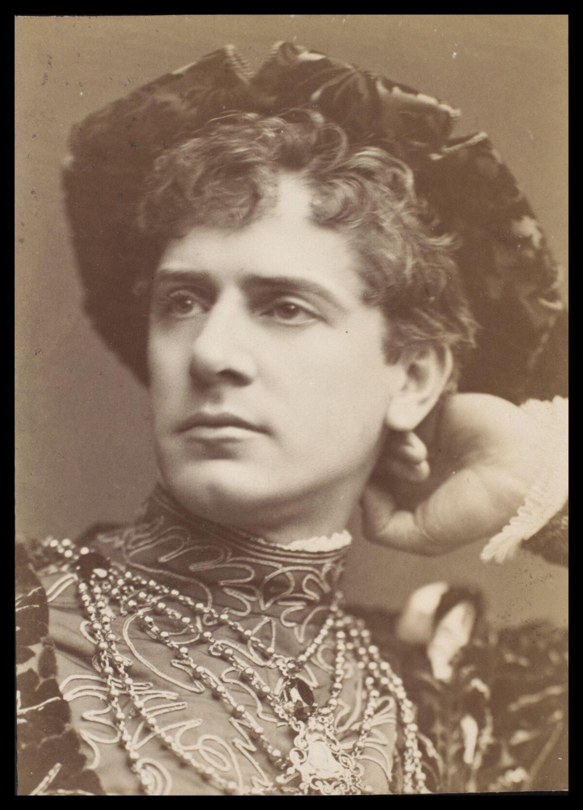 Vintage Sepia Portrait of Victorian Performer