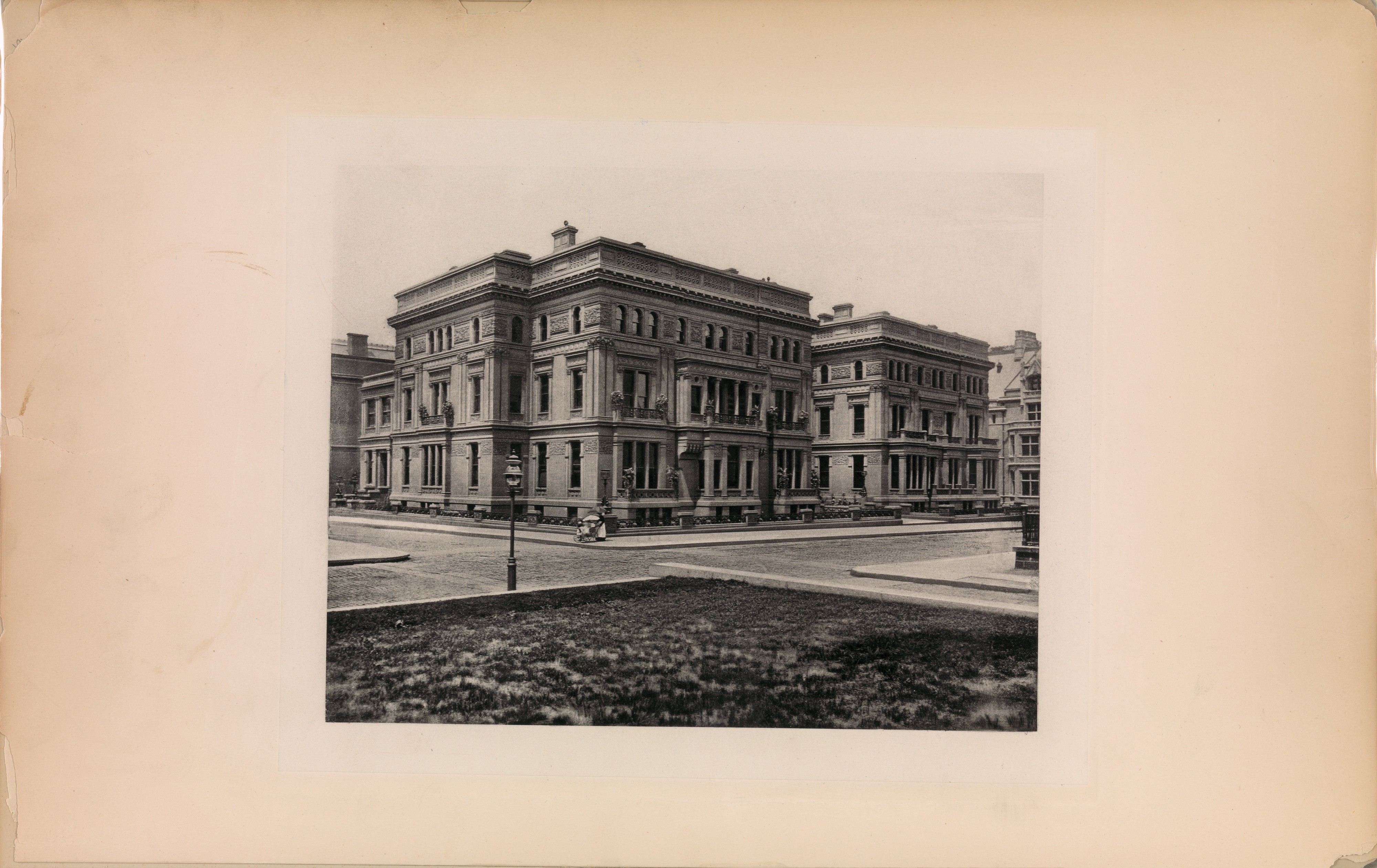 Vintage Street Side Stone Mansions