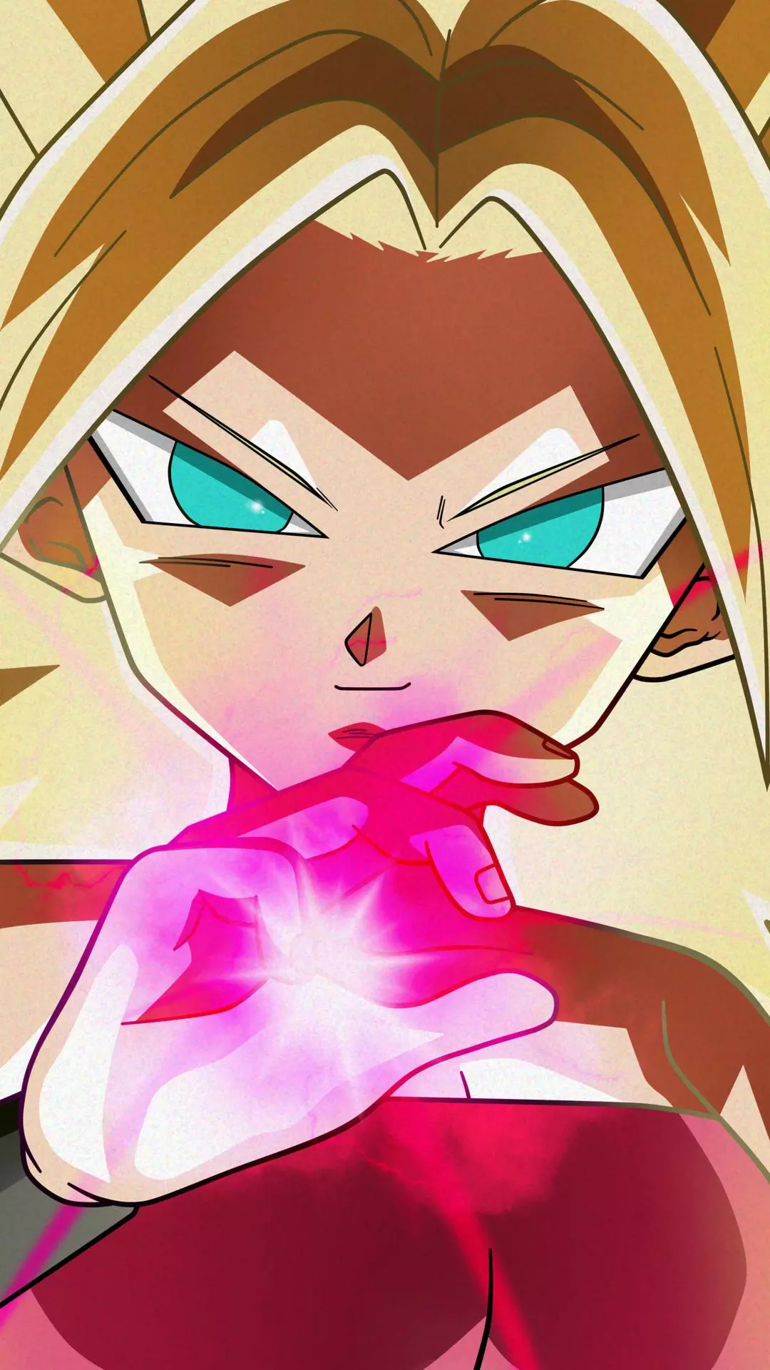 Super Saiyan Caulifla Charging Energy