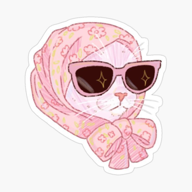Stylish Cat Hijab Sticker
