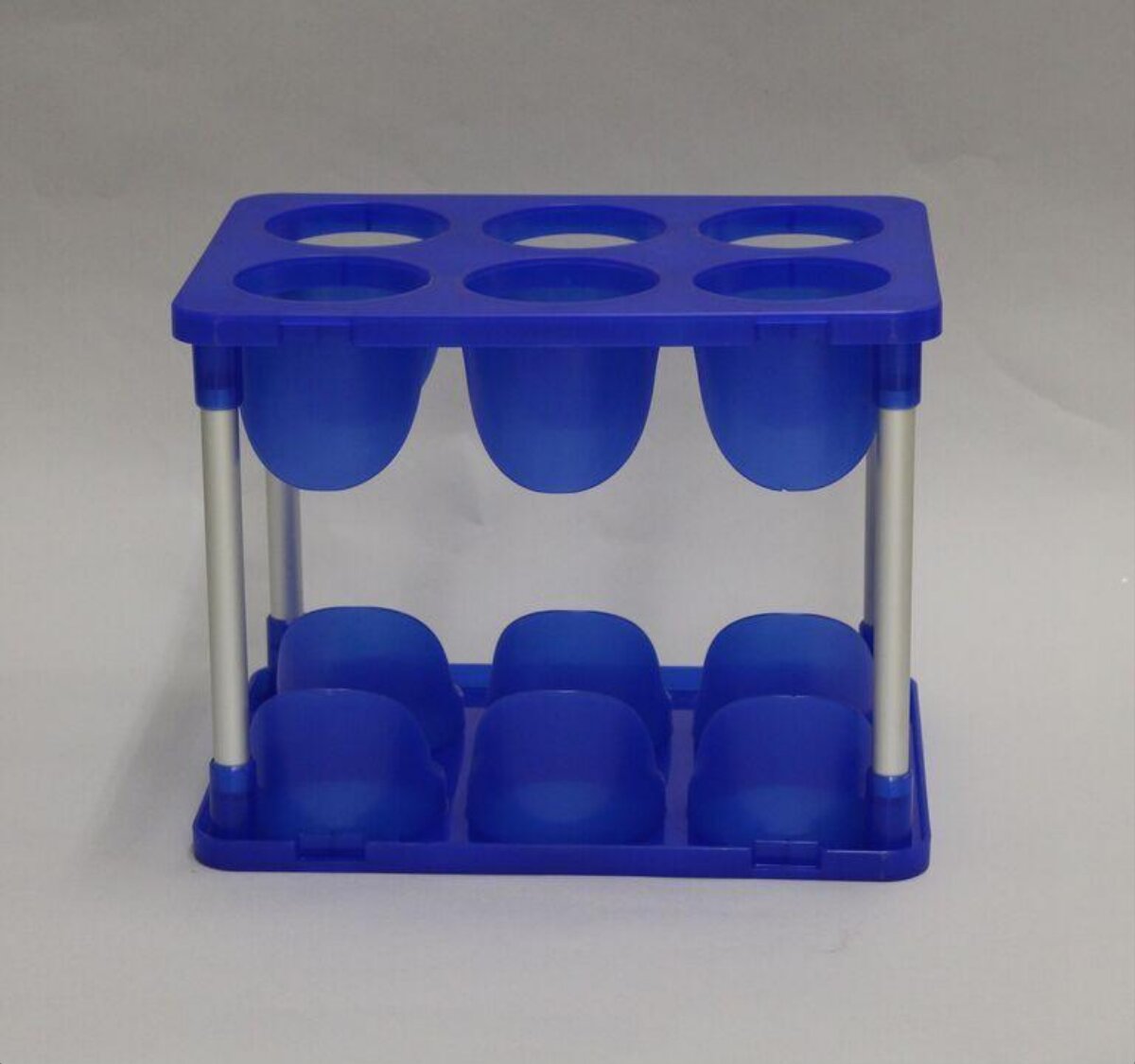 Blue Plastic Lab Test Tube Rack
