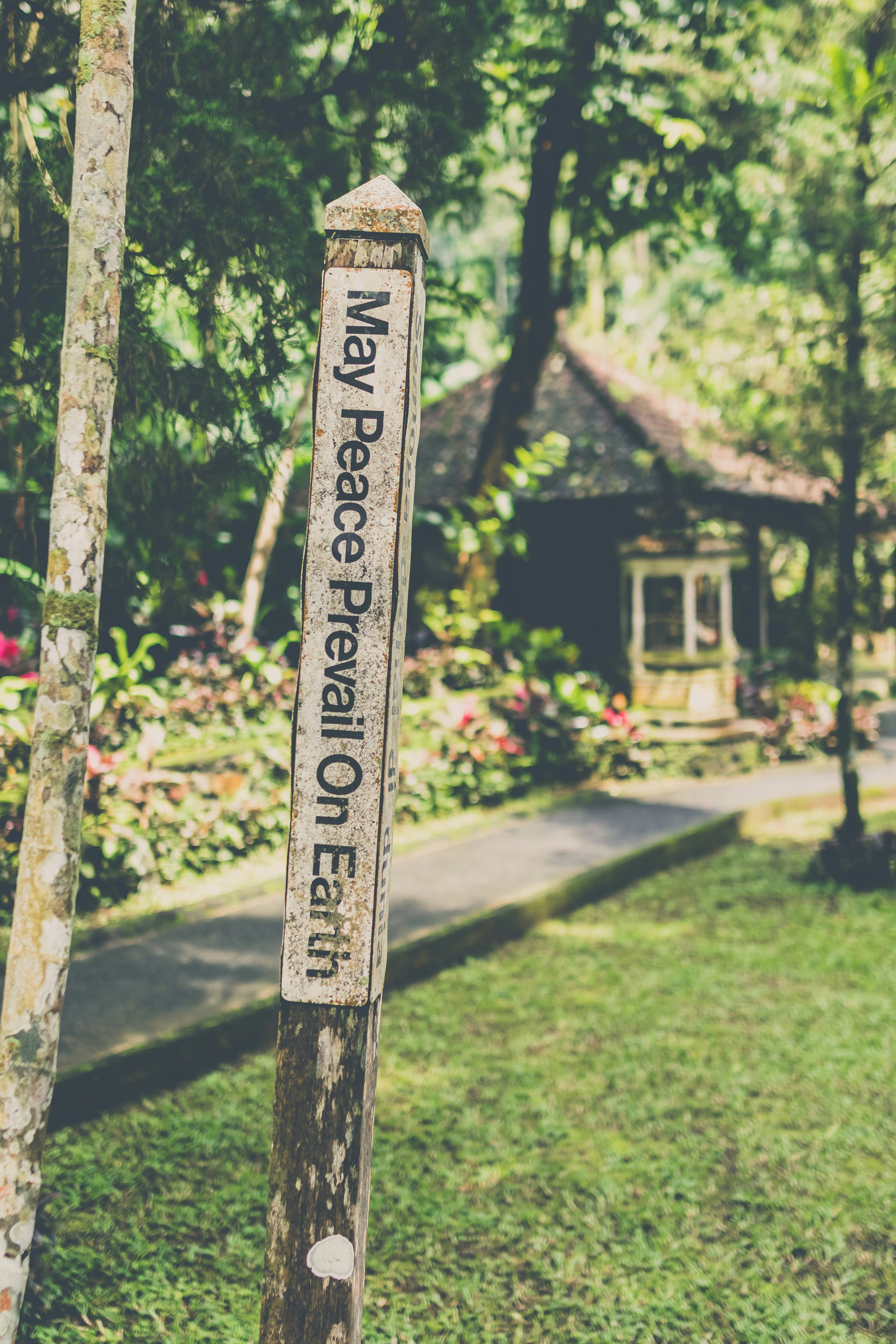 May Peace Prevail On Earth Sign Post