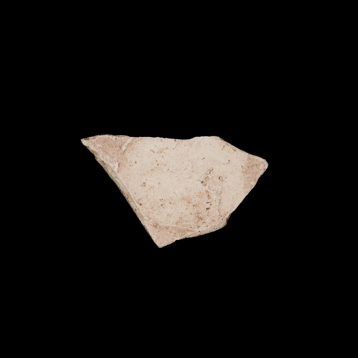 Stone Fragment on Black Background