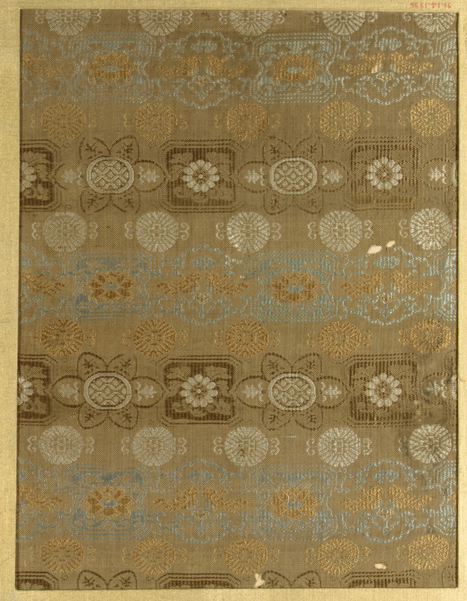 Antique Patterned Woven Silk Textile
