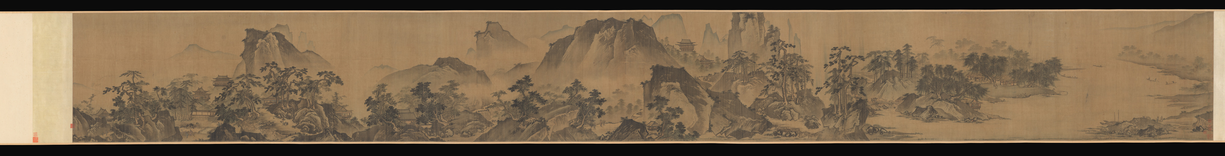 Ancient Chinese Ink Landscape Scroll
