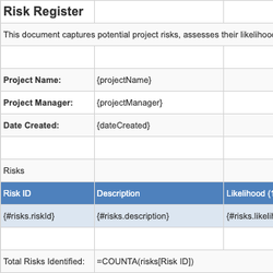 Risk Register
