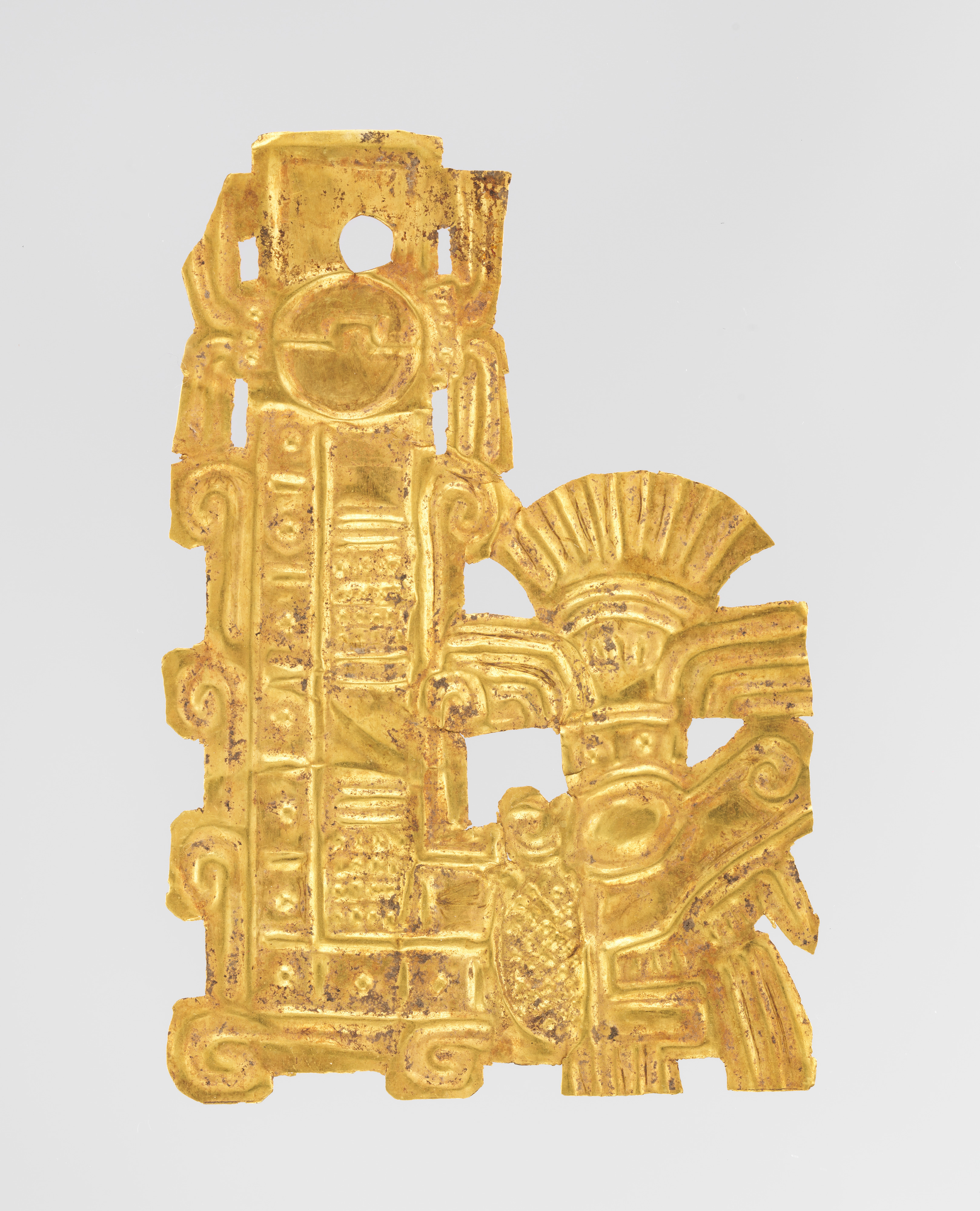 Ancient Embossed Gold Ornament