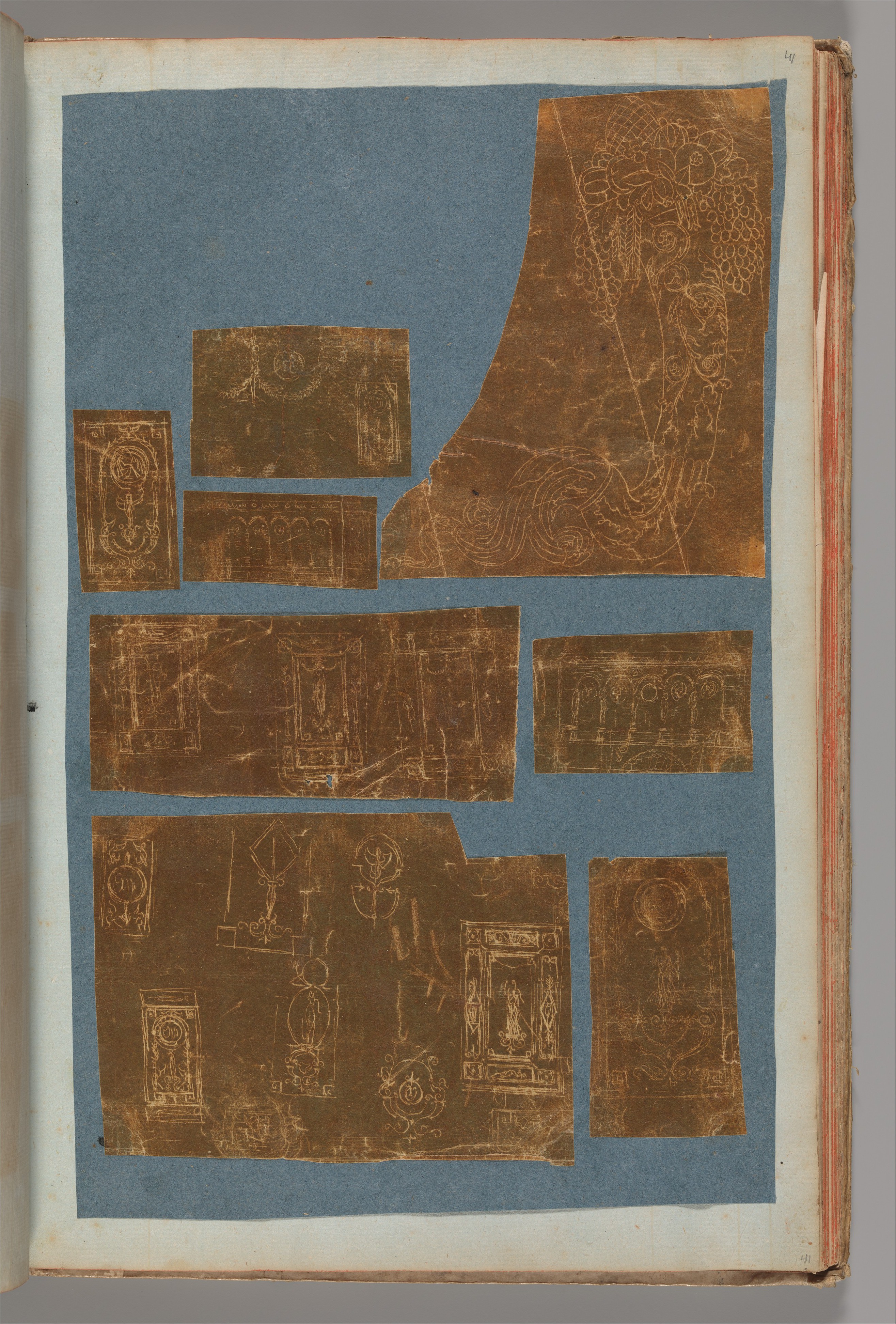 Sketch Fragments on Album Page