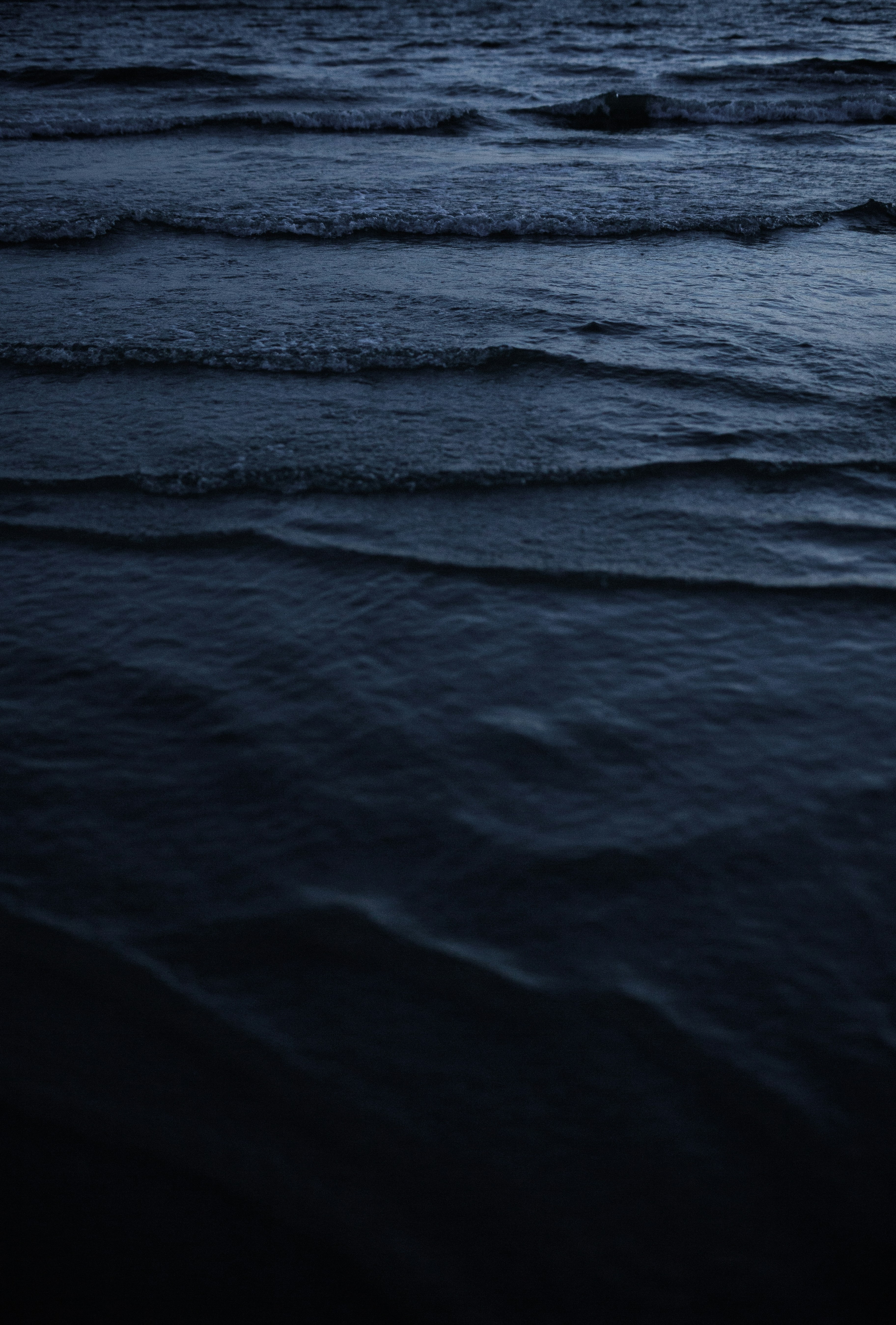 Dark Night Sea Waves