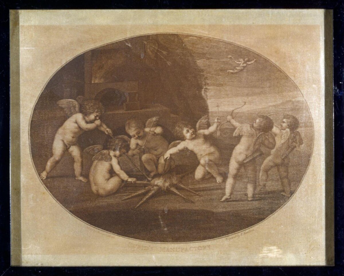 Cupids Forging Arrows Engraving