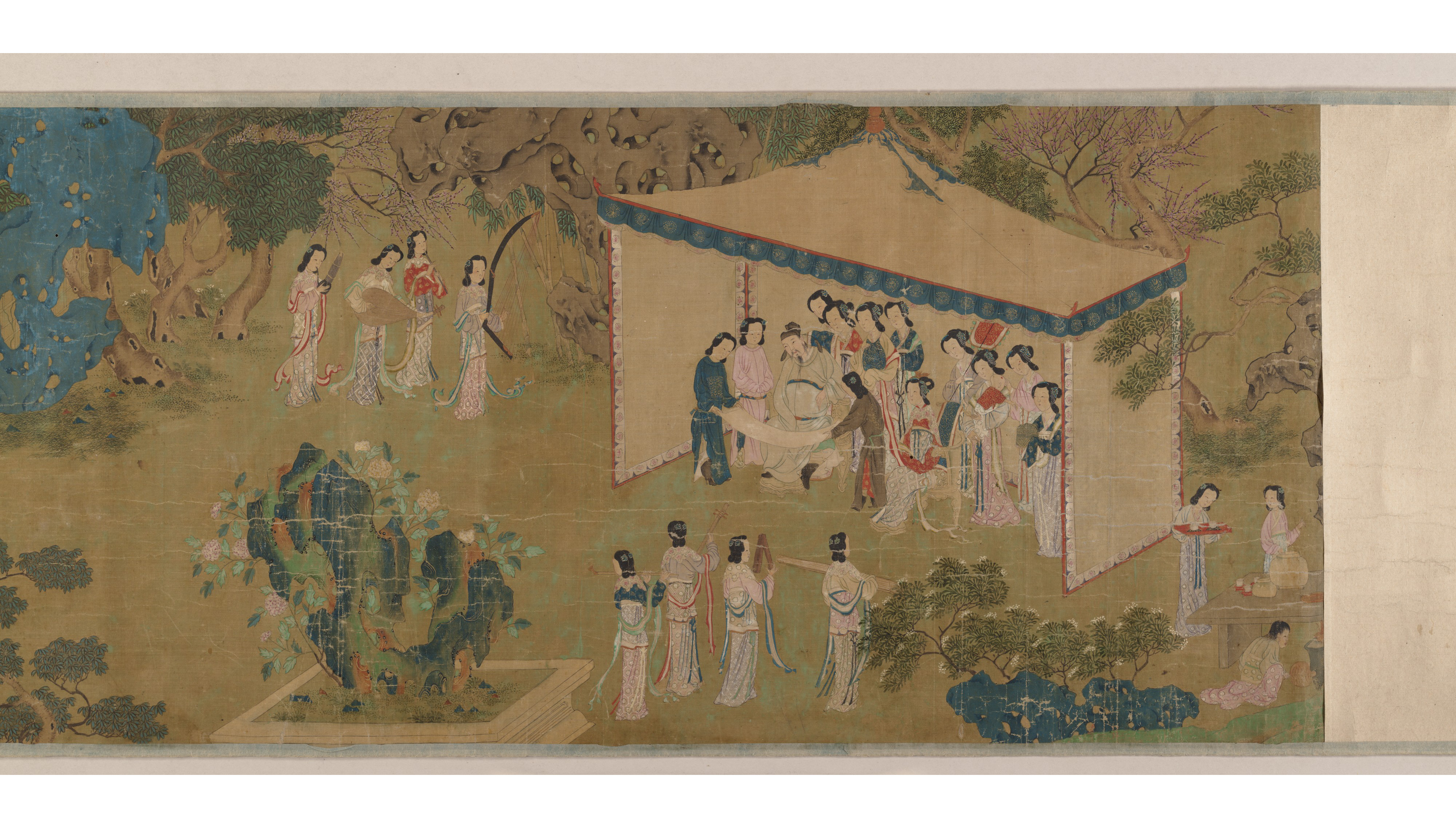 Ancient Chinese Garden Gathering Painting