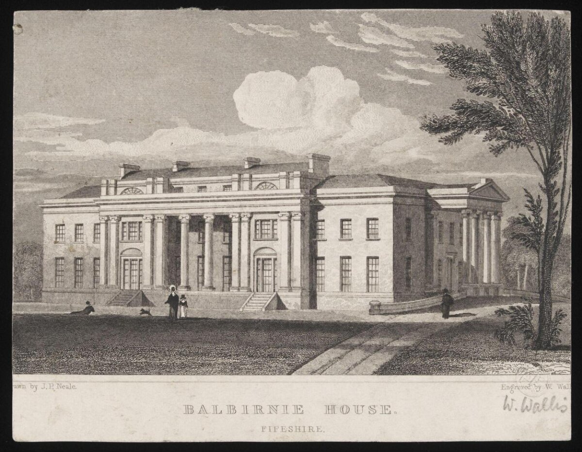 Balbirnie House Fifeshire Engraving
