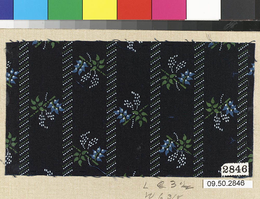 Black Floral Printed Textile Sample