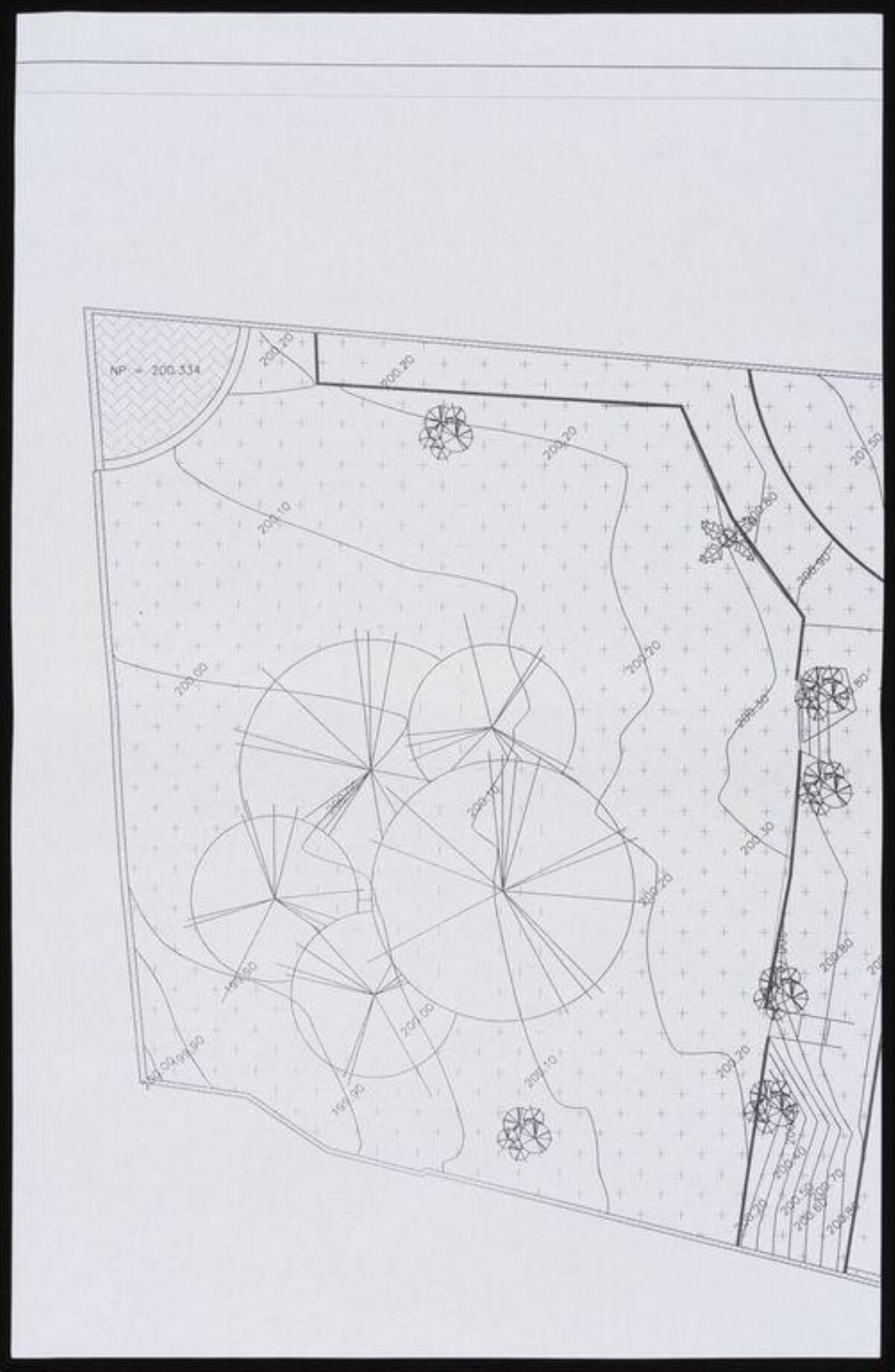 Site Topographic Contour Drawing