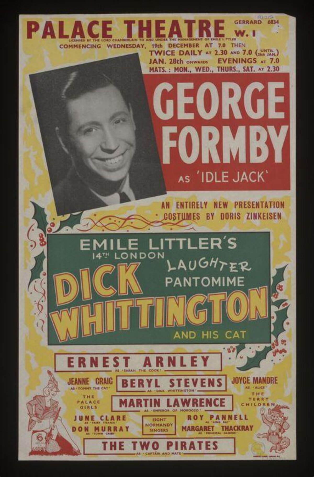 Vintage Dick Whittington Pantomime Poster