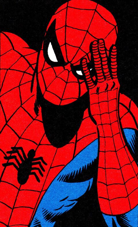Classic Comic Spider-Man Close-Up