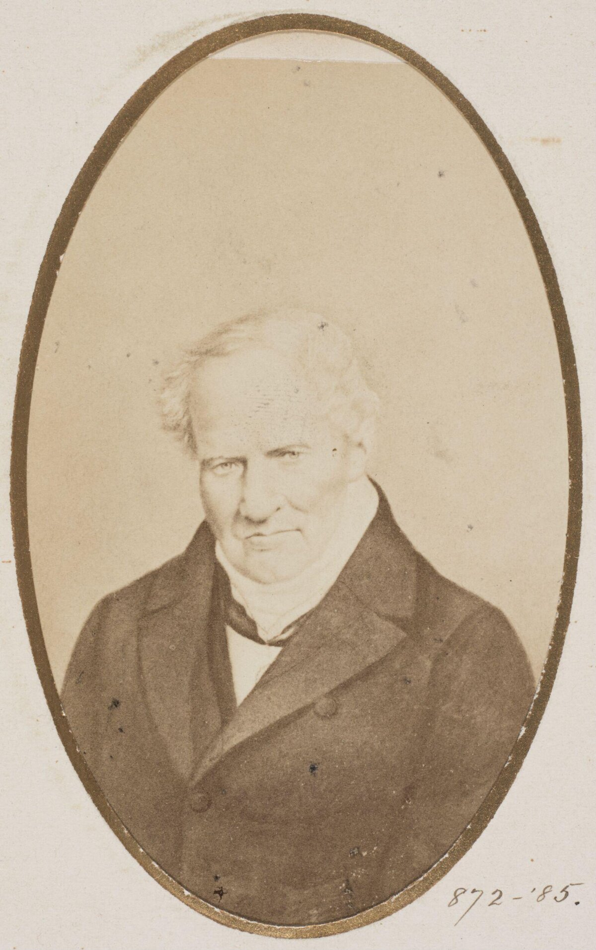 Vintage Oval Portrait of Elderly Man