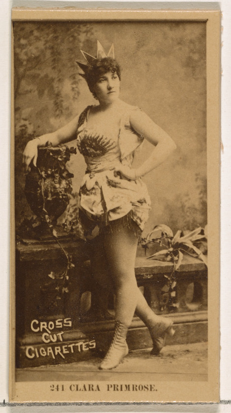 Vintage Cigarette Card of Clara Primrose