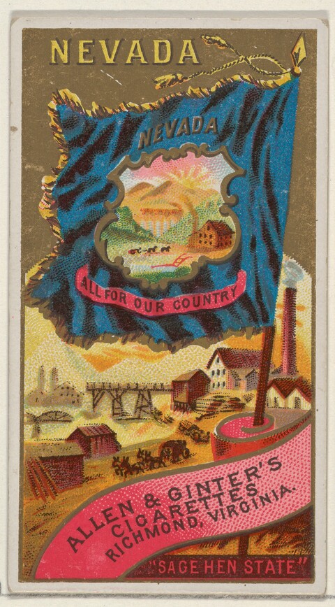 Vintage Nevada Cigarette Trade Card