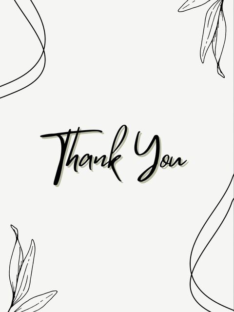 Minimalist Thank You Greeting Card