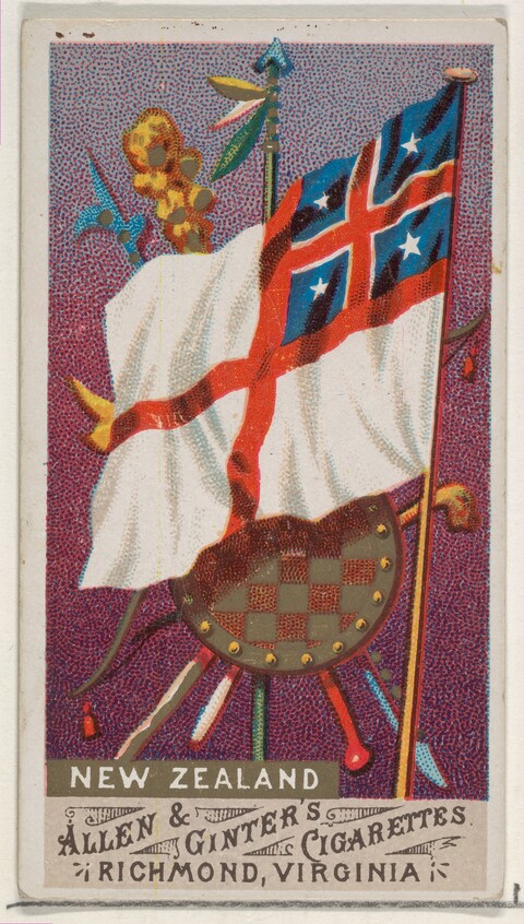 Vintage New Zealand Flag Cigarette Card