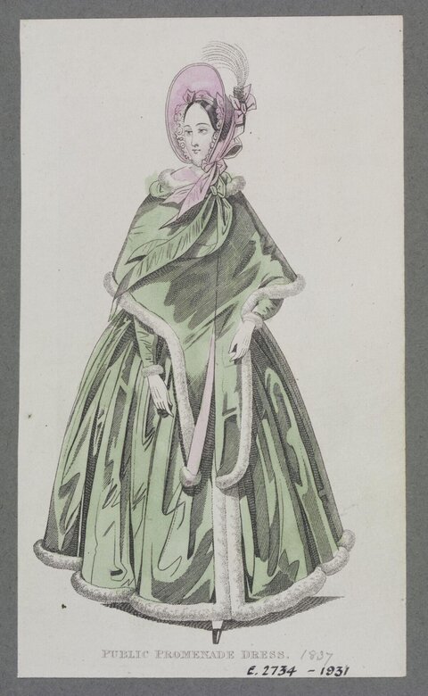 1837 Public Promenade Dress Illustration