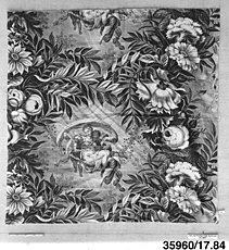 Black and White Floral Textile