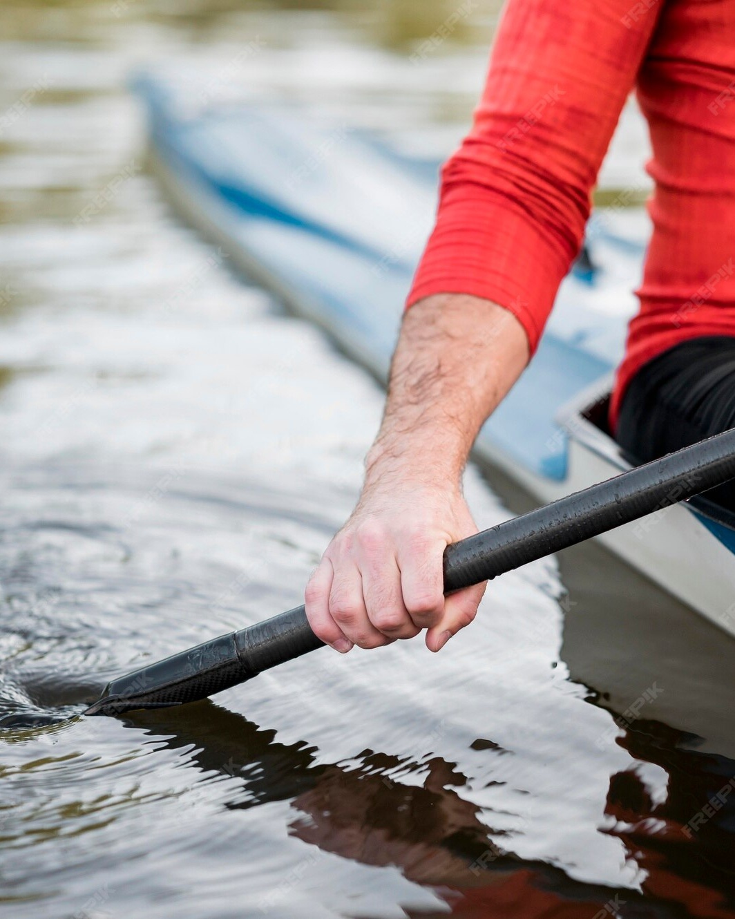 Close-up of Canoe Paddling