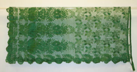 Green Leaf Pattern Lace Curtain