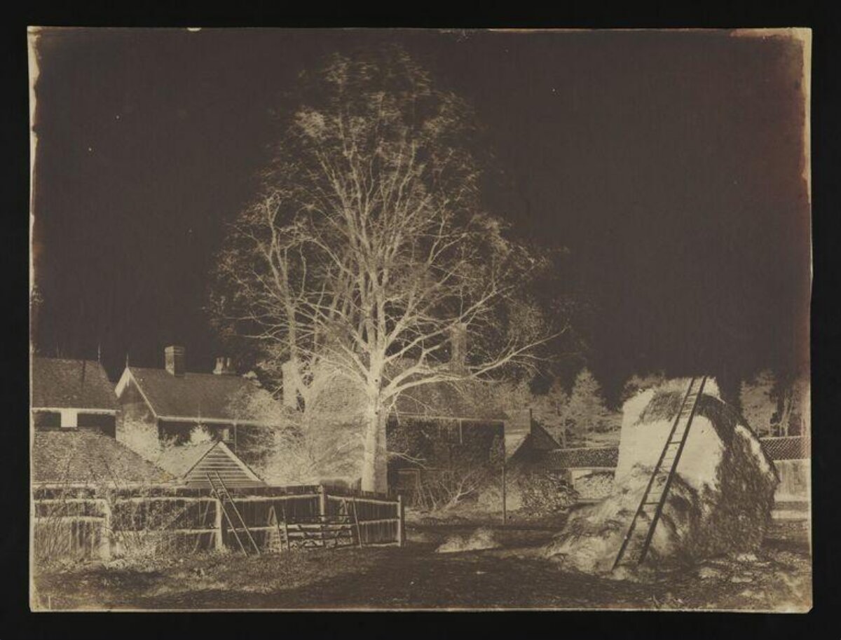 Vintage Rural Farm Yard Scene