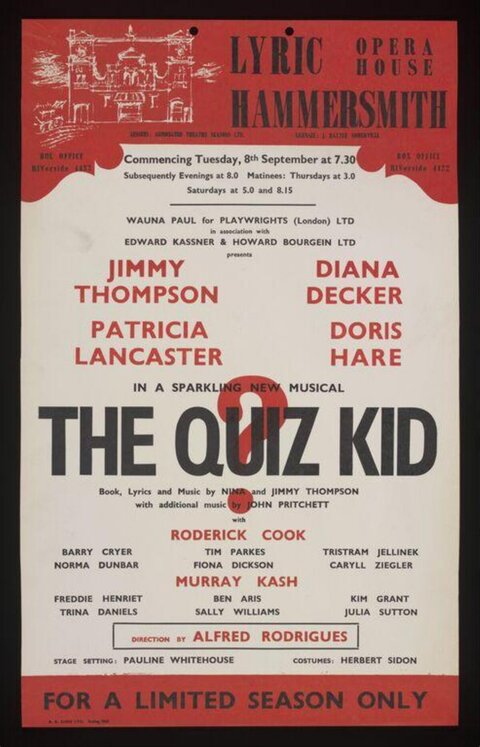 The Quiz Kid Musical Theatre Poster
