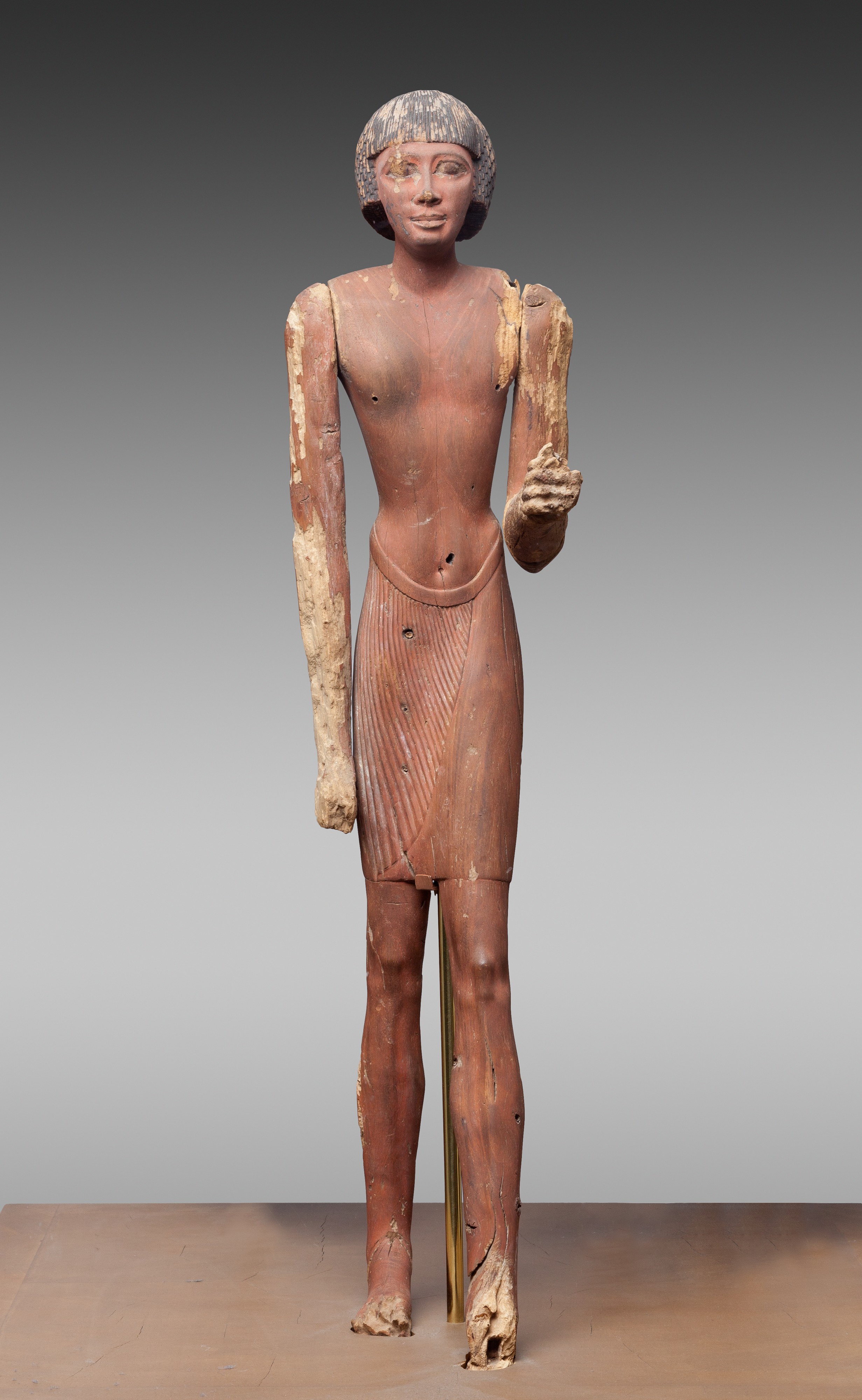 Ancient Egyptian Wooden Standing Statue