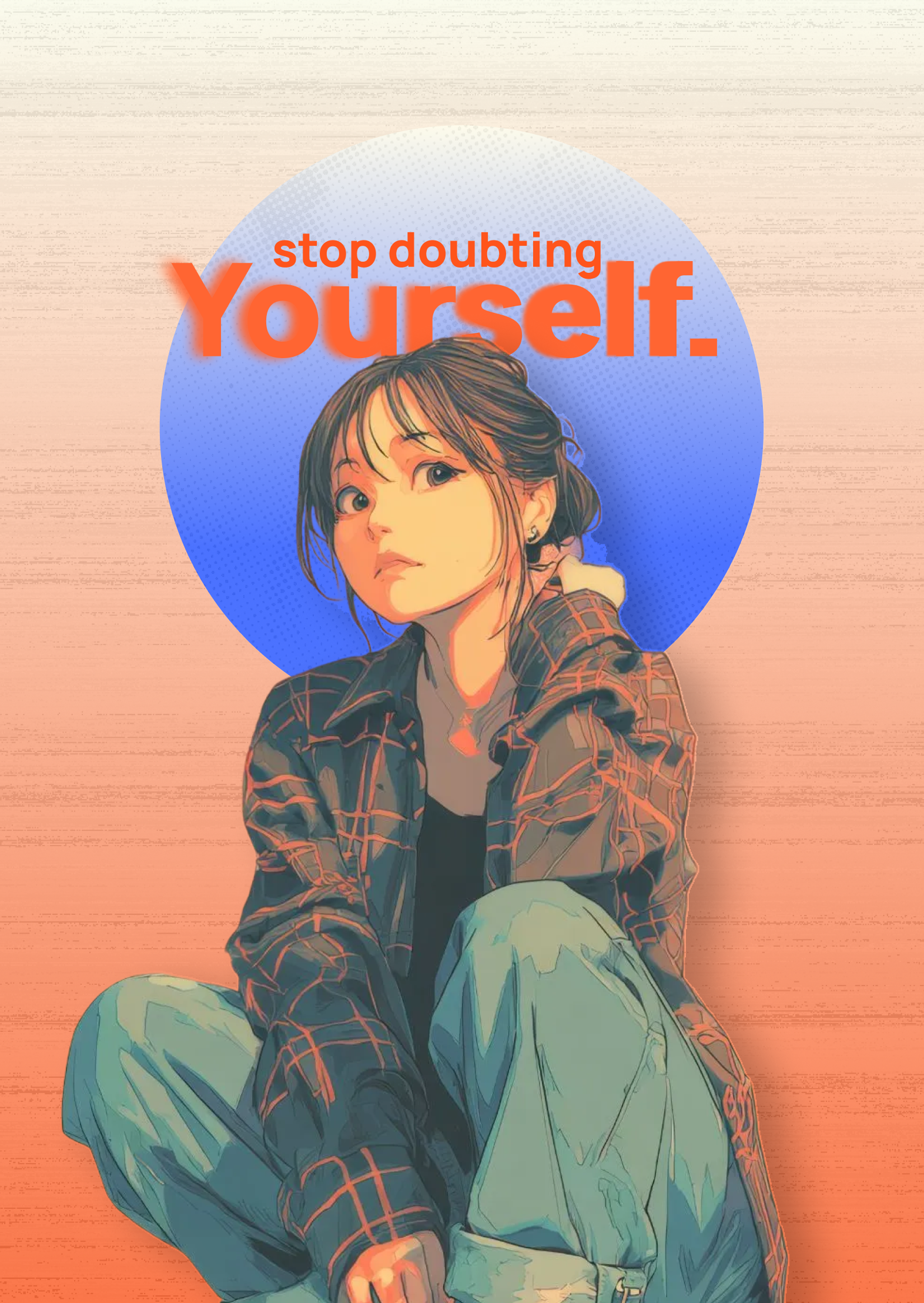Stop Doubting Yourself Motivational Art