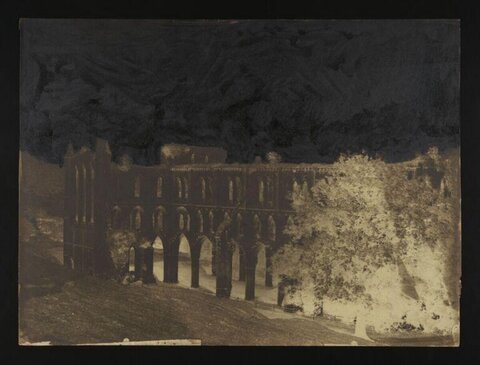 Old Photo of Stone Abbey Ruins