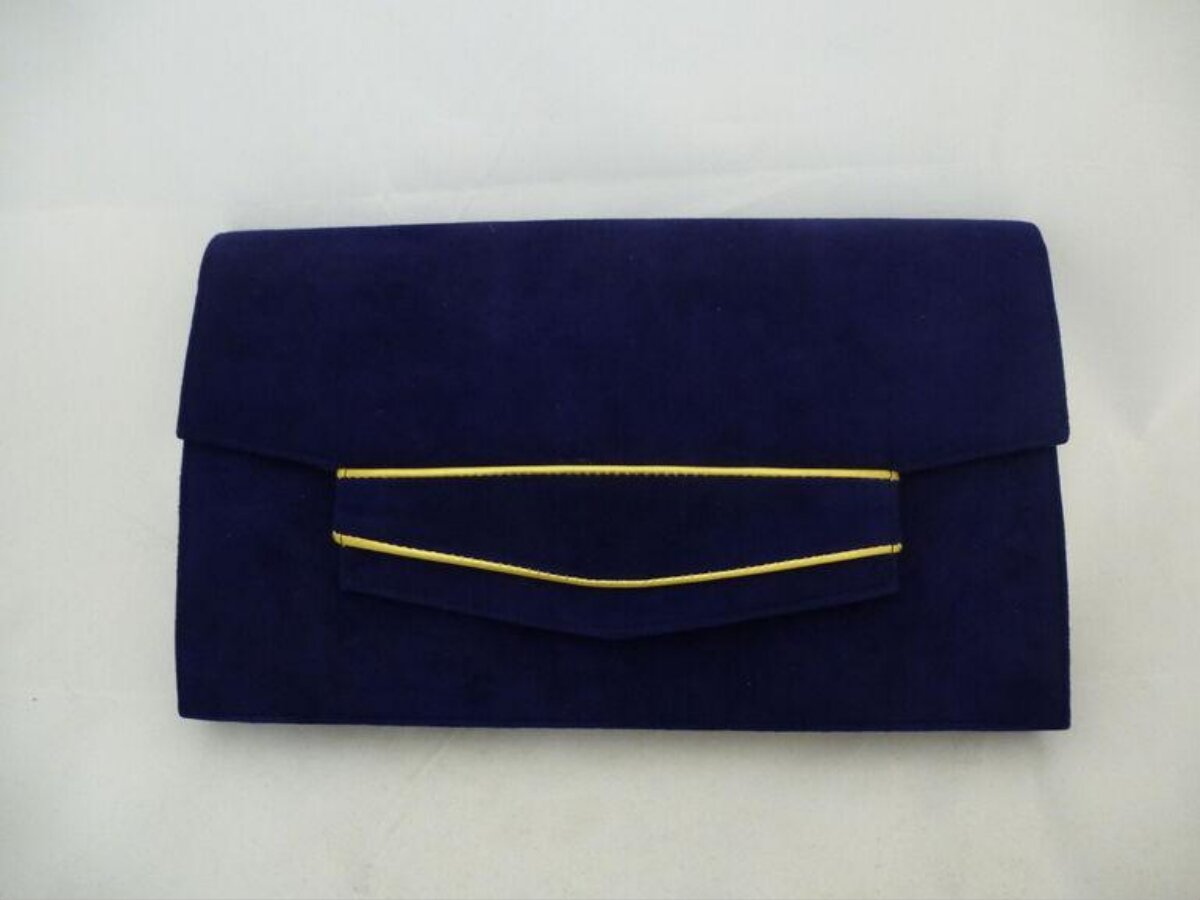 Navy Blue Envelope Clutch Bag